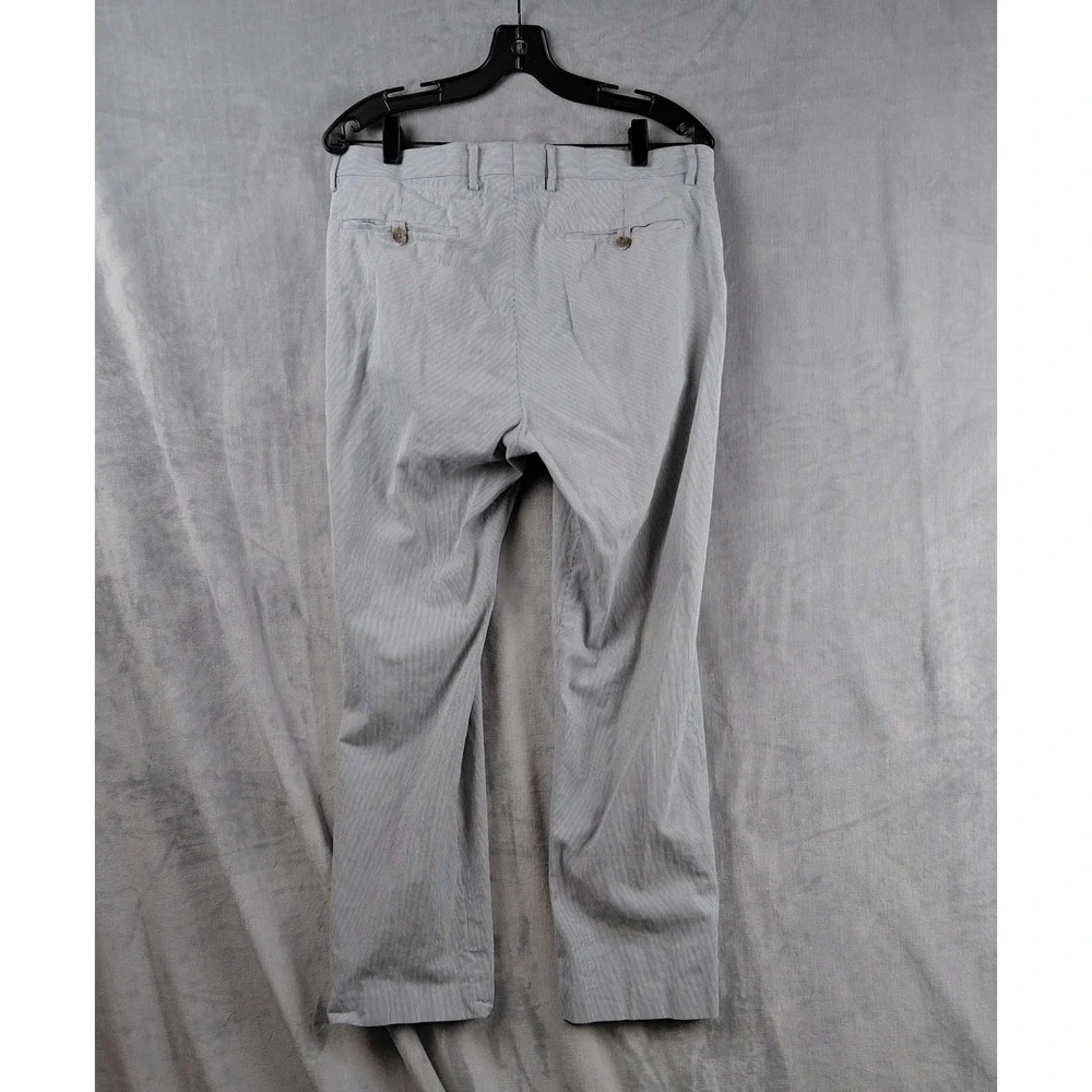 Banana Republic Tailored Slim Striped Dress Pants Mens 34 30 Cotton Blue White‎